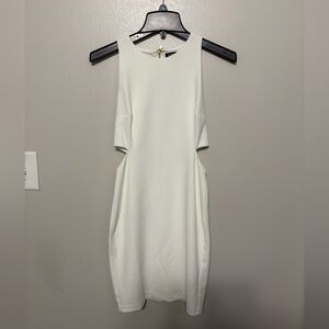 White Express Side Cutout Dress